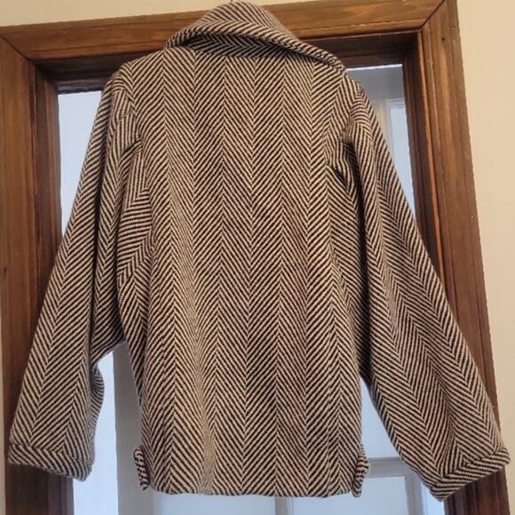 Tela Anthropologie herringbone wool zipper jacket. Size 42 or small. - Picture 4 of 5